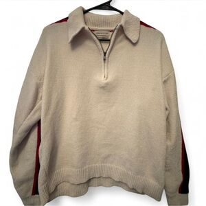 Urban Outfitters Juno Velour Chenille 1/4 zip sweater size small